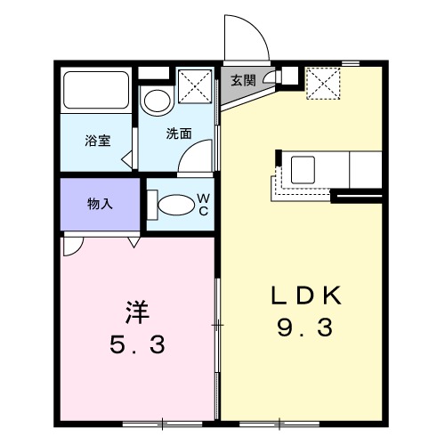 プランドール野中Bの間取り
