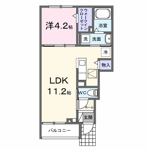 レッド グリール本土寺前の間取り
