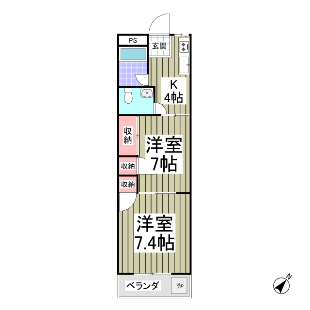 第一小山マンションの間取り