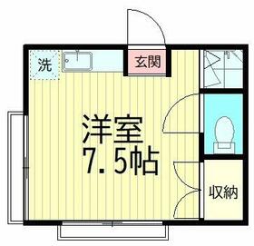竹津荘・105号室の間取り