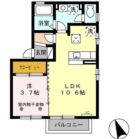 はなみずき Cの間取り