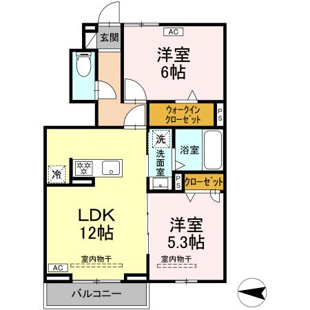 アヴェニール萩の間取り