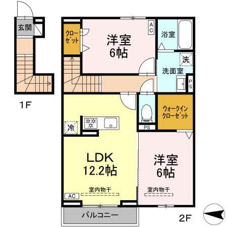 アヴェニール萩の間取り