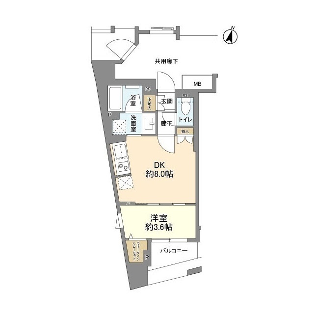リビオレゾン千代田岩本町ルジェンテ・301号室の間取り