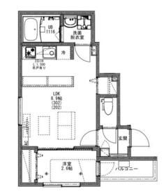 ＫＥＩＡＩ　ＲＥＳＩＤＥＮＣＥ上尾Ⅳ・202号室の間取り