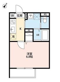 ｒｏｂｏｔ　ｈｏｍｅ　柳瀬川Ⅱ・101号室の間取り