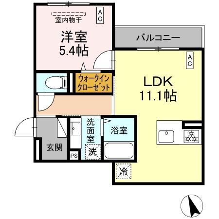 シェーンブルーメ横浜・205号室の間取り