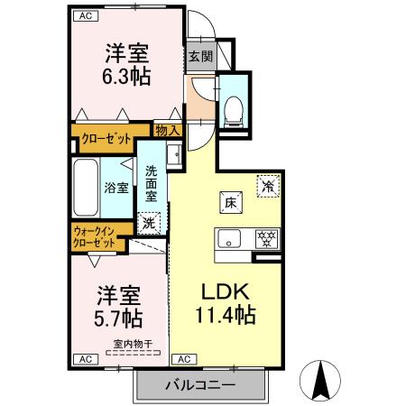 コーポ ヴェルデの間取り