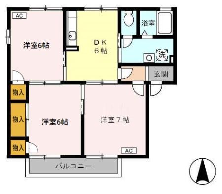 セジュール沙香保 Bの間取り