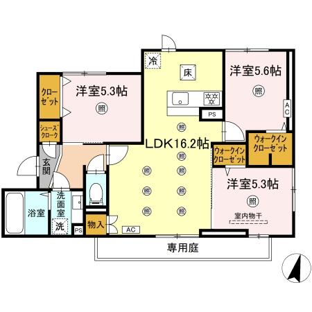 101号室の間取り