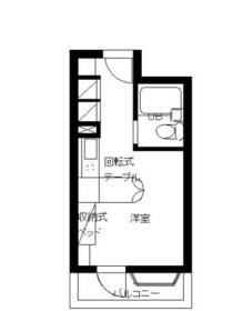 インペリアル南麻布サテライト・233号室の間取り