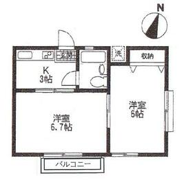 コーポ平野の間取り