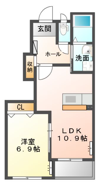 Ange Macaron(アンジュ マカロン)の間取り