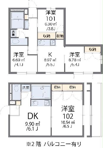 レオパレスクレベールの間取り