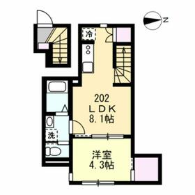 （仮称）品川区平塚新築アパート・202号室の間取り