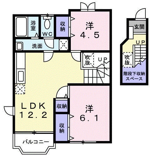サンライズメグミAの間取り