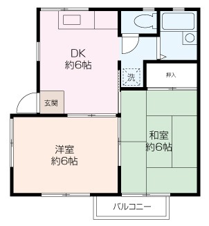 沼間の完工年月(1990年8月)築の賃貸アパートの間取り