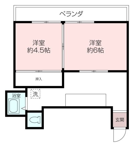 岩戸の完工年月(1991年4月)築の賃貸アパートの間取り