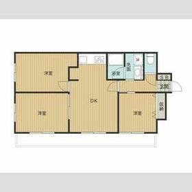 深谷町の完工年月(1990年4月)築の賃貸マンションの間取り