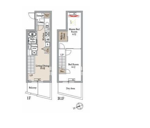 Ｌｉｖｅｇｅｏｎａｋａｍｕｒ・0103号室の間取り