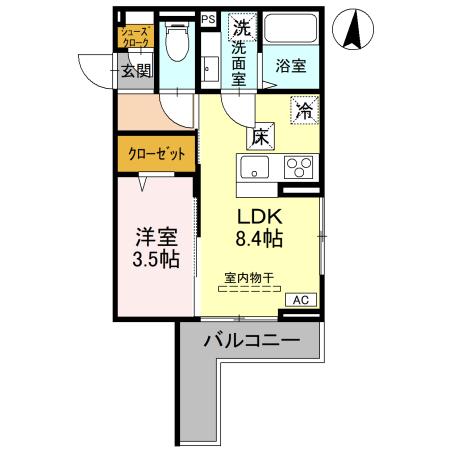 Dアヴァンス登戸町・102号室の間取り