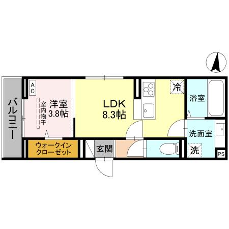 Dアヴァンス登戸町・201号室の間取り