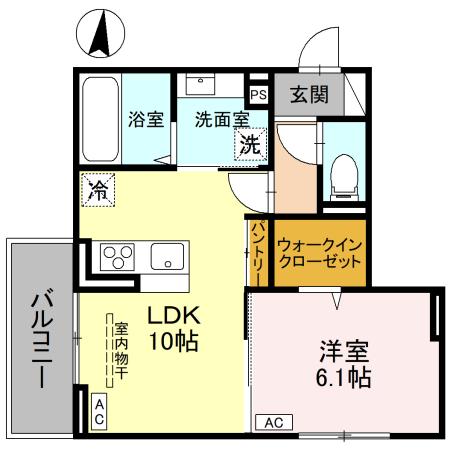 Dアヴァンス登戸町・203号室の間取り
