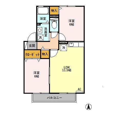 コートハウス岐陽の間取り