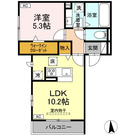 レセンテさくらⅡの間取り