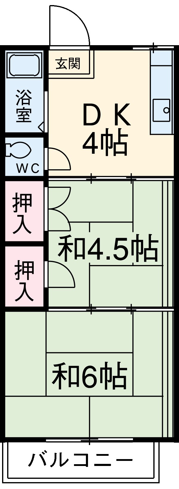 石原ハイツⅢの間取り