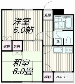 ディーセント目黒・103号室の間取り