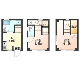 島崎町3-2借家の間取り