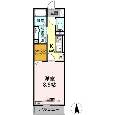 パーチェ黒野・207号室の間取り