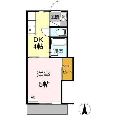 シュロス Aの間取り