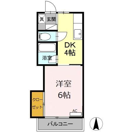 シュロス Aの間取り