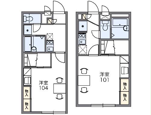 レオパレス本牧満坂の間取り