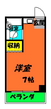 エアリアル太秦・302号室の間取り