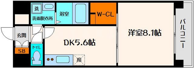 アスリート江坂Ⅱ番館の間取り