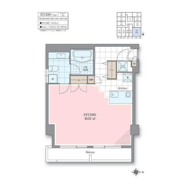 ホテル&レジデンス六本木 住居(7F借上)の間取り