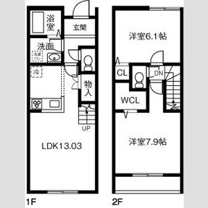 CROWN SHIKATSU・2号室の間取り