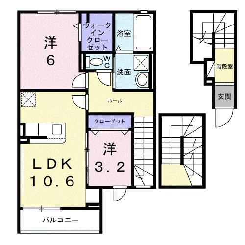 グラン・シャトー武蔵嵐山Aの間取り