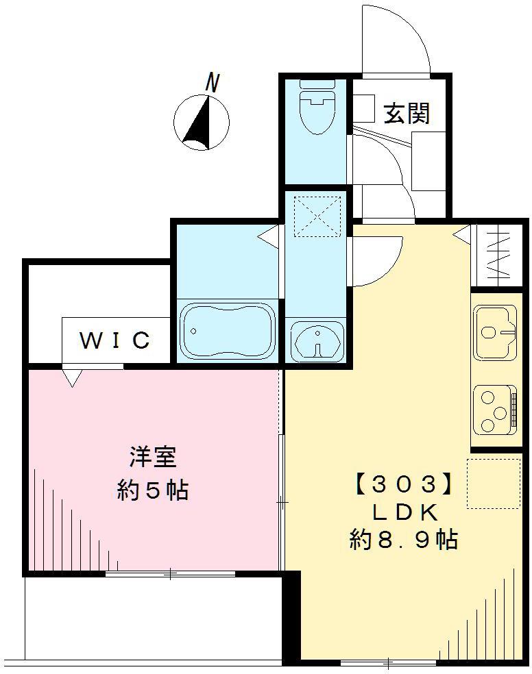 アルム深沢・303号室の間取り