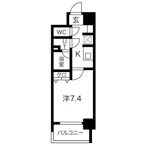 ハーモニーレジデンス森下ステーションフロント・1101号室の間取り
