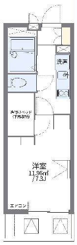 レオパレス中津川Ⅱの間取り