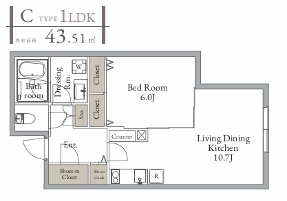 ＬｉｖｅＦｌａｔ西荻窪・0001号室の間取り