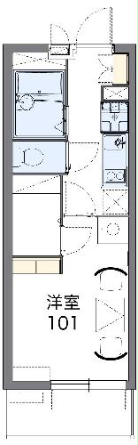 レオパレス矢部第1の間取り