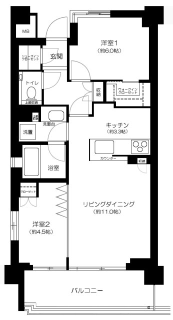 オーベル鷺沼マスターレジデンスの間取り