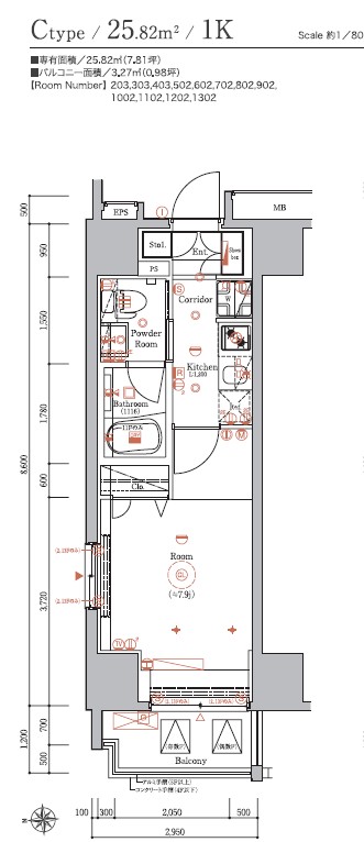 SYNEX UENO-MATSUGAYA・502号室の間取り