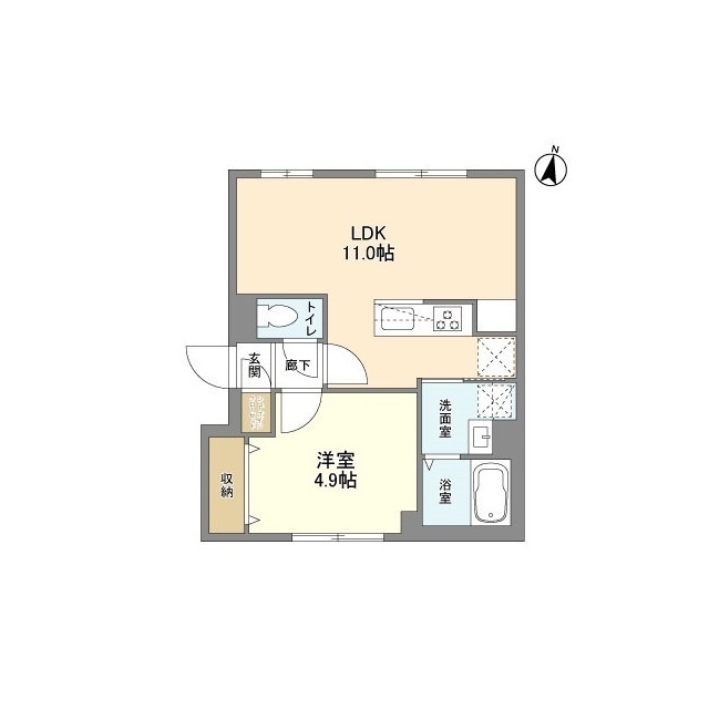 ウェルスクエア西新宿五丁目・503号室の間取り