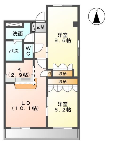 サンタモニカ・長良の間取り